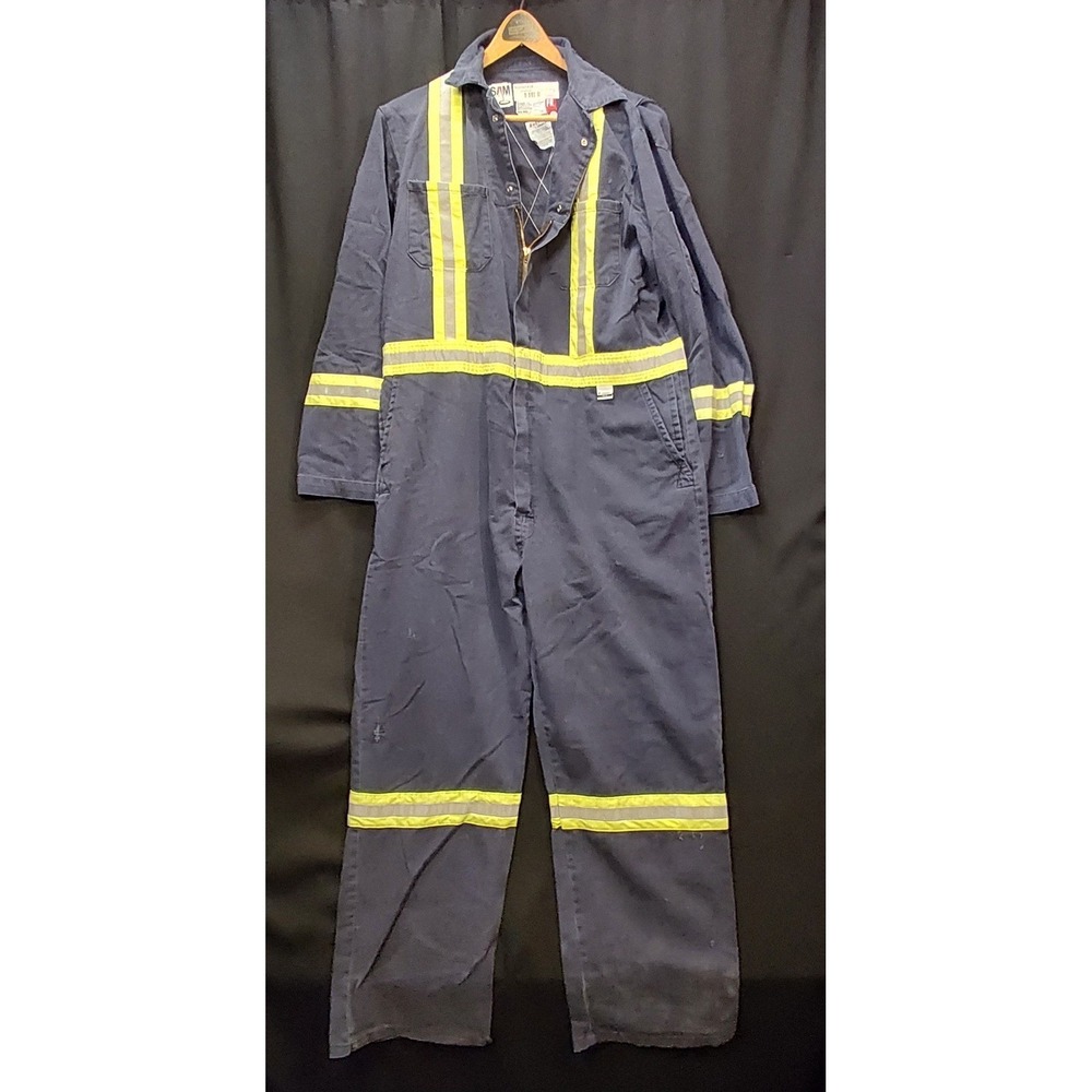 Westex UltraSoft FR Flame Resistant Coverall NavyBlue Reflective 44 REG Workwear